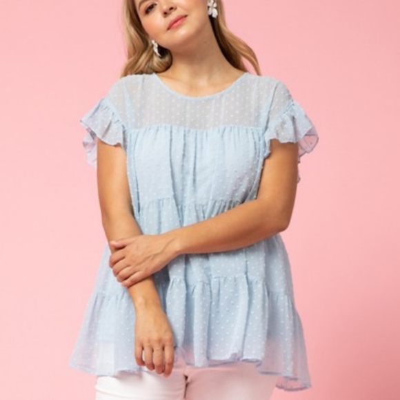 Swiss Dot Tiered Babydoll NWT - Picture 2 of 5